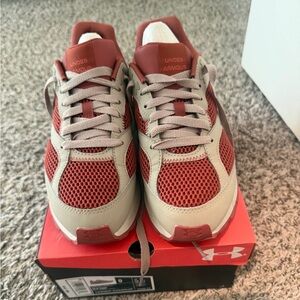 Under Armour Red and Gray Athletic Shoes